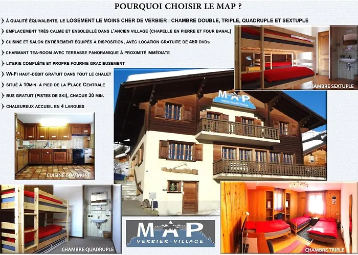 Vandrarhem Map Verbier-village